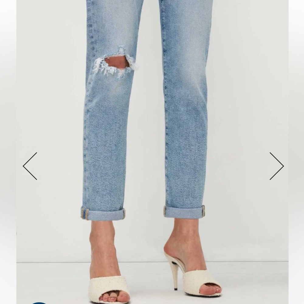 7 FOR ALL MANKIND “Luxe Vintage Josefina” Light Denim Distressed Jeans NWT!! - Picture 4 of 15